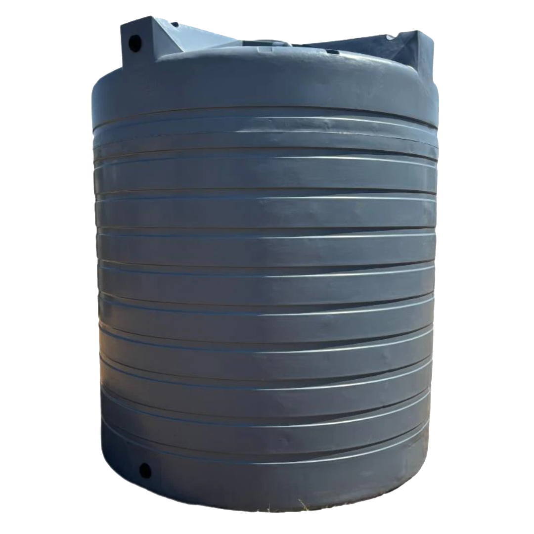 10 000L dark grey vertical water tank for outdoor water storage