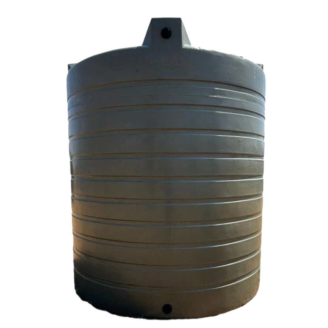 10 000L grey vertical water tank for outdoor water storage